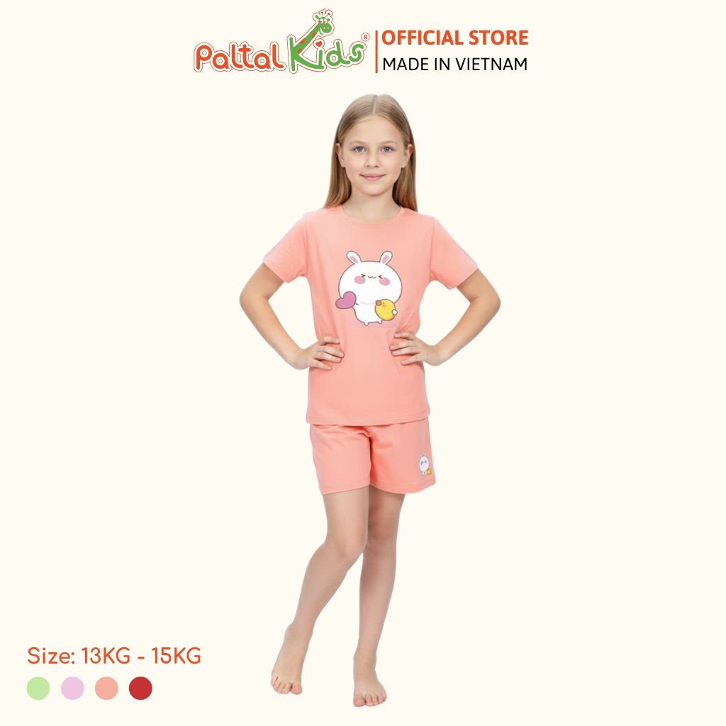 Đồ Bộ Đùi Cơ Bản Cotton Mỹ Bé Gái Cao Cấp - 025 2017 - Size 10