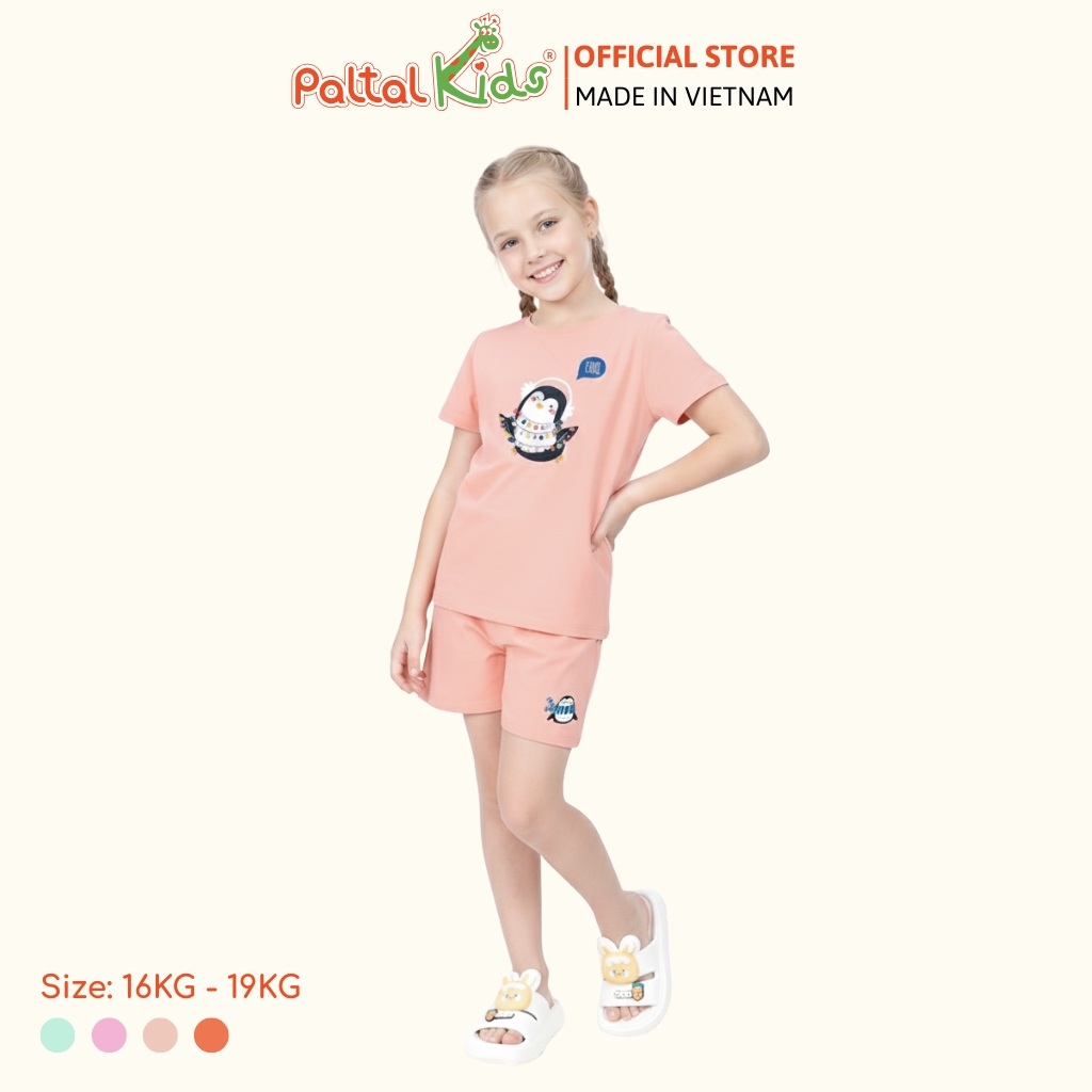 Đồ Bộ Đùi Cơ Bản Cotton Mỹ Bé Gái Cao Cấp - 025 5161 - Size 11