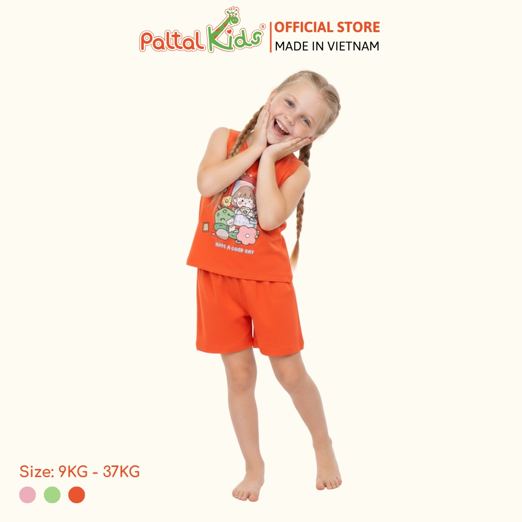 BST Mùa Hạ - Bộ Đùi Tay Ngắn Cotton Mỹ Bé Gái Cao Cấp - 025 2154