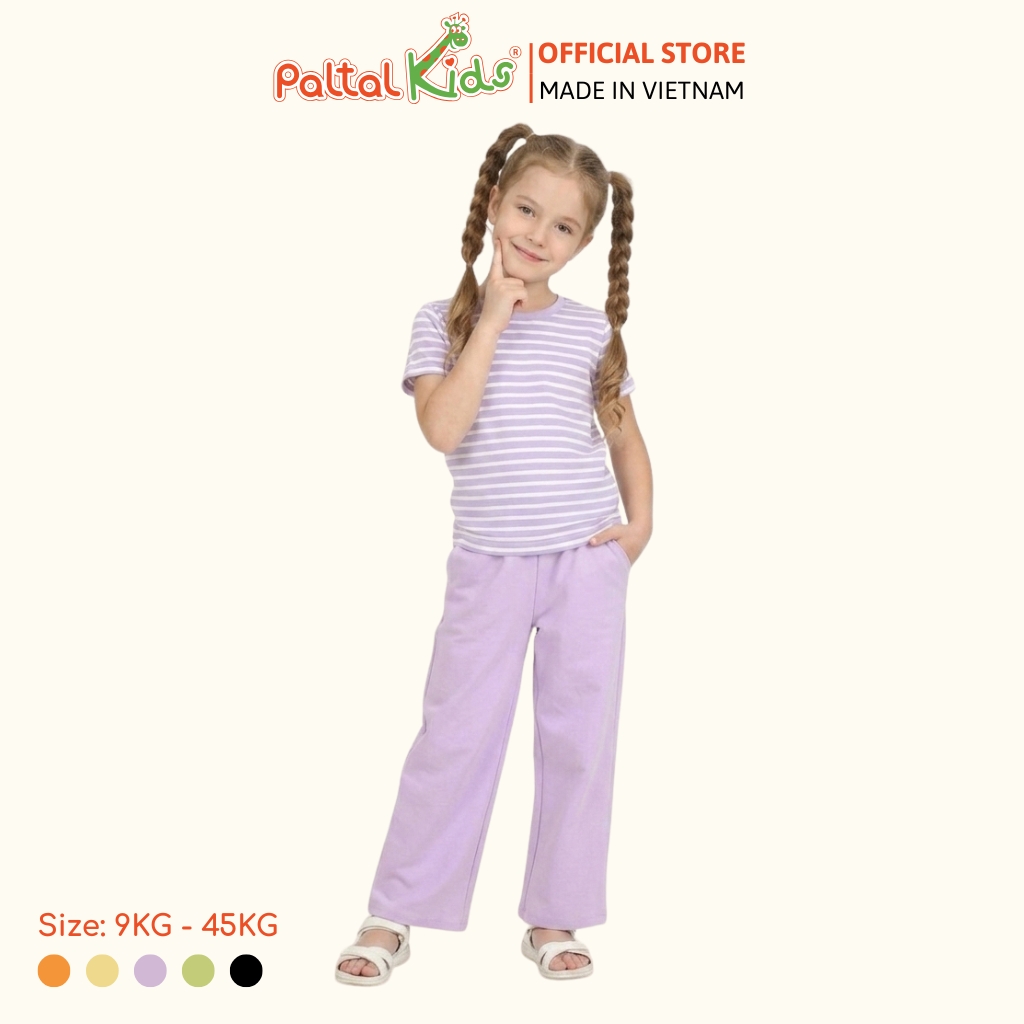 Đồ Bộ Dài Áo Dây Rút Cotton Viscose Bé Gái Cao Cấp - 023 6073