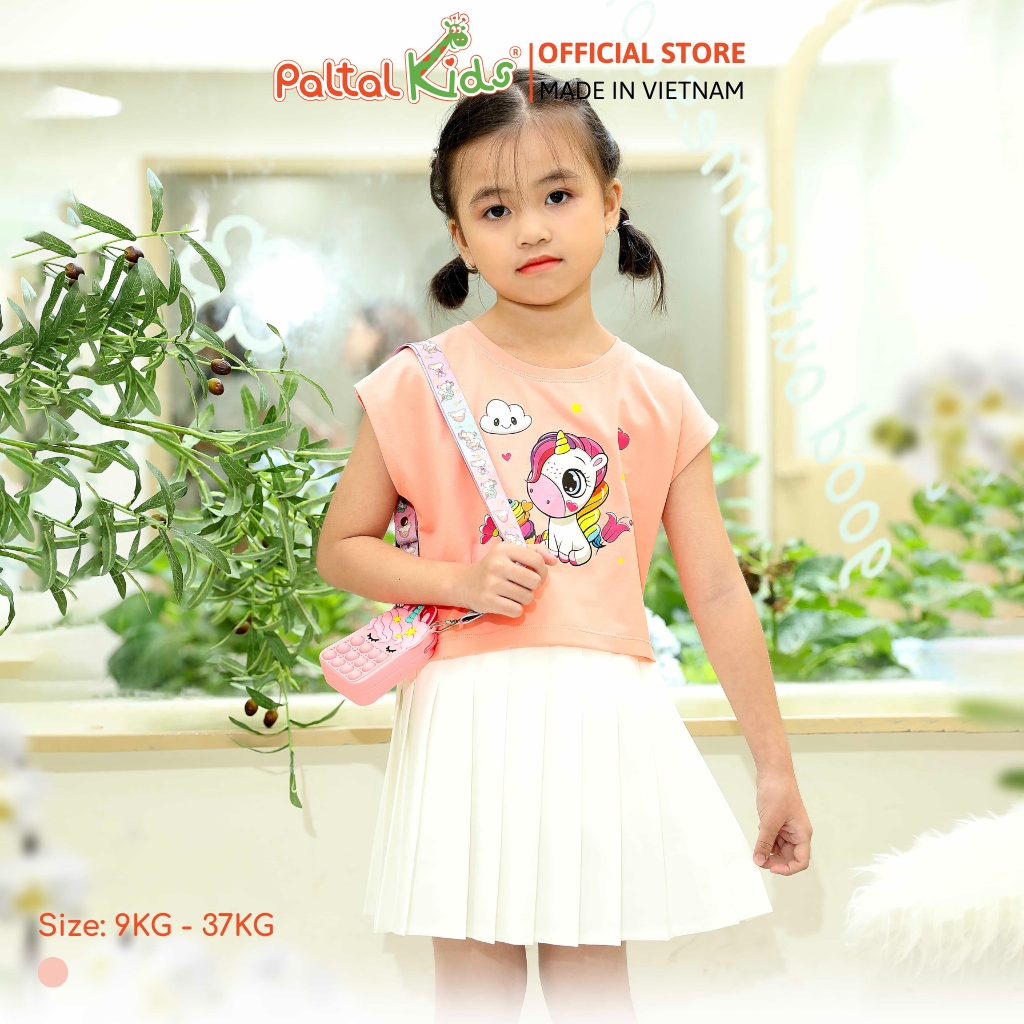 Áo Croptop Cotton Mỹ Bé Gái Cao Cấp - 020 1372