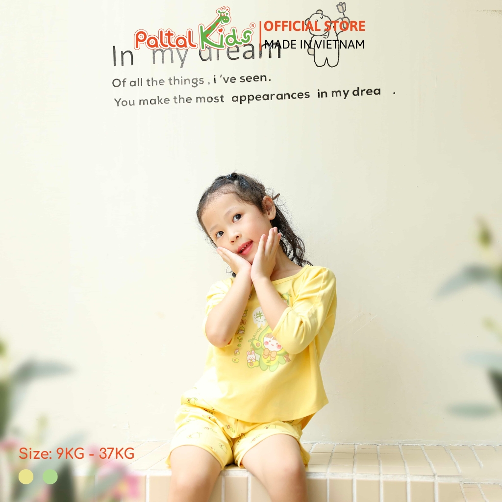 BST Mùa Thu - Bộ Đùi Tay Lỡ Cotton Mỹ Bé Gái Cao Cấp - 025 5195