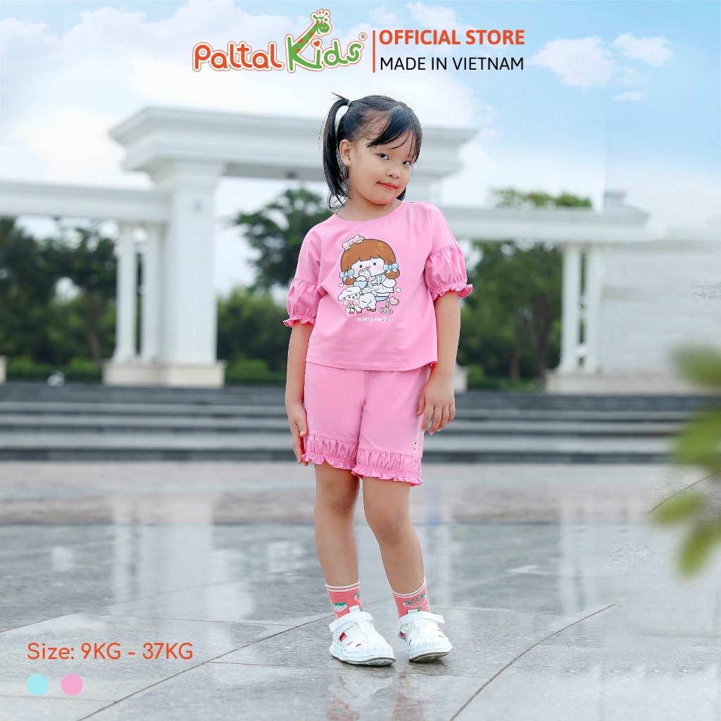 BST Mùa Thu - Bộ Đùi Tay Lỡ Cotton Mỹ Bé Gái Cao Cấp - 025 5197