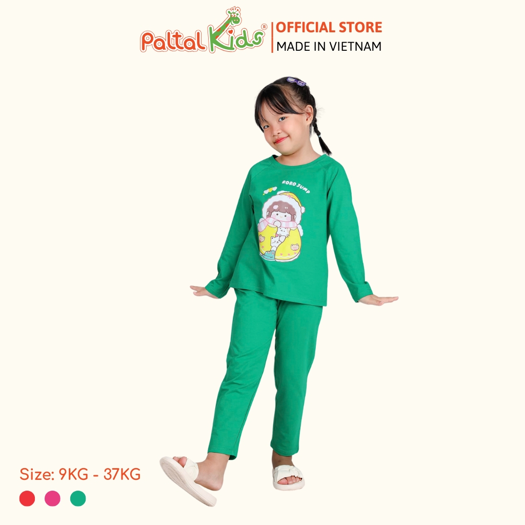 BST Mùa Đông - Đồ Bộ Tay Dài Cotton Mỹ Bé Gái Cao Cấp - 023 6021