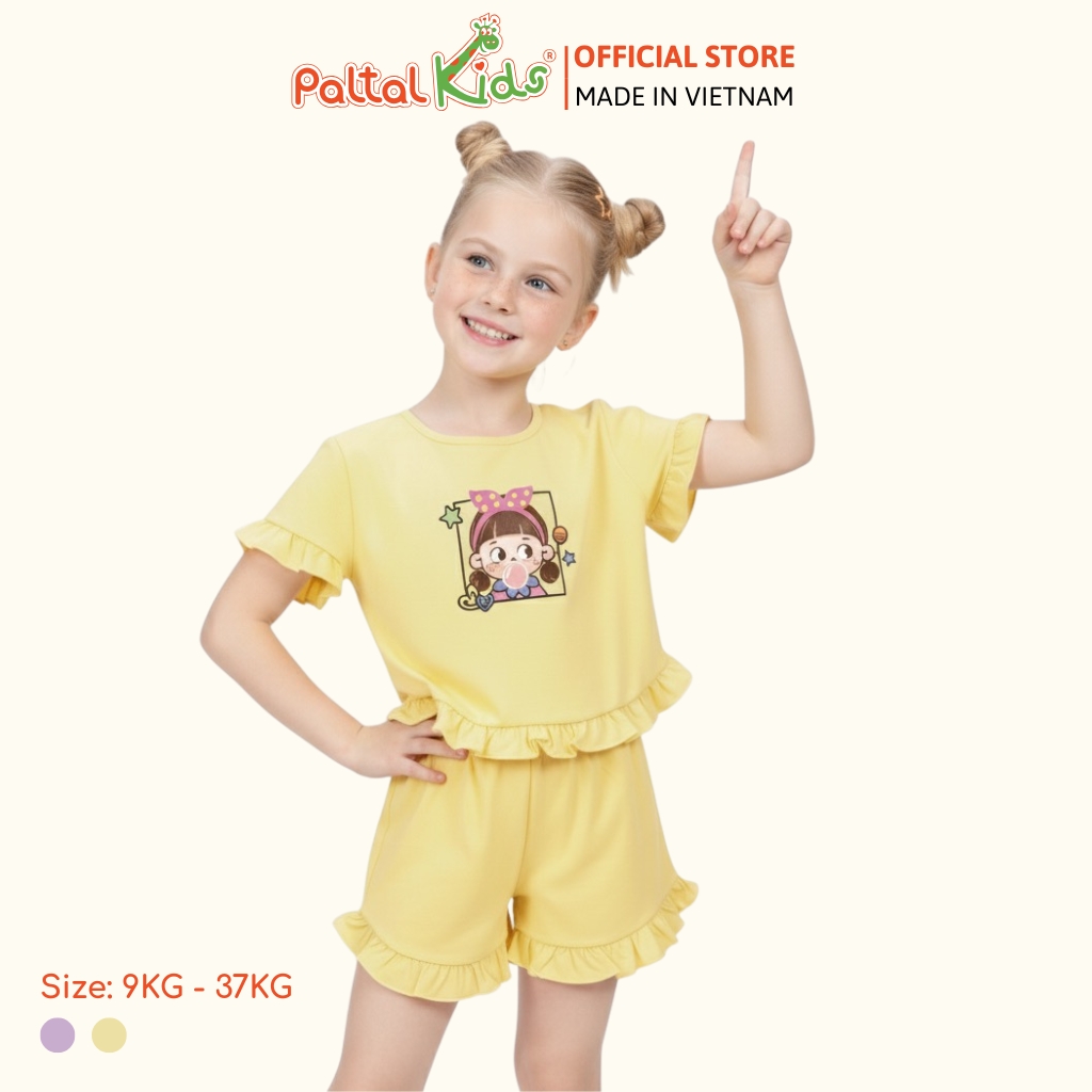 BST Mùa Xuân - Bộ Đùi Tay Ngắn Cotton Mỹ Bé Gái Cao Cấp - 025 2033