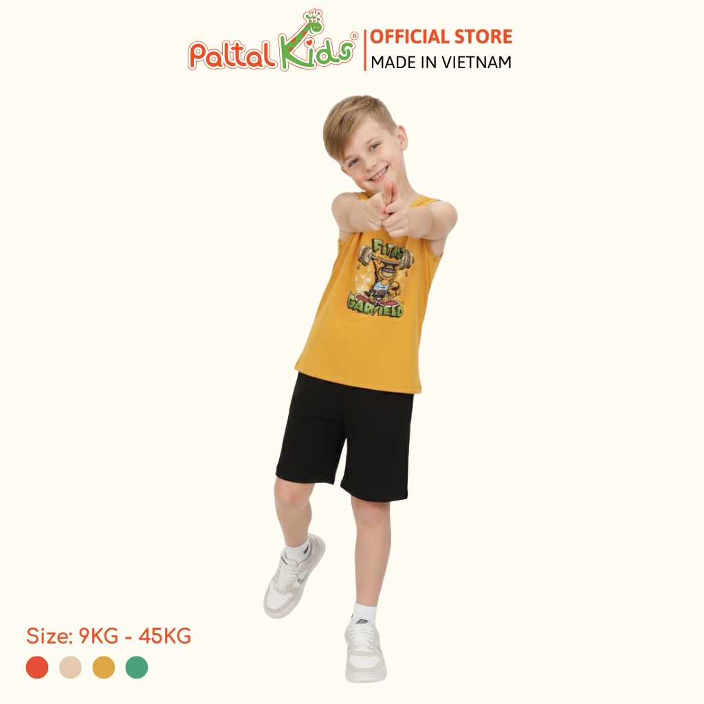 Đồ Bộ Đùi Sát Nách Hình In Nhiệt Cotton Borib Bé Trai Cao Cấp - 225 2127