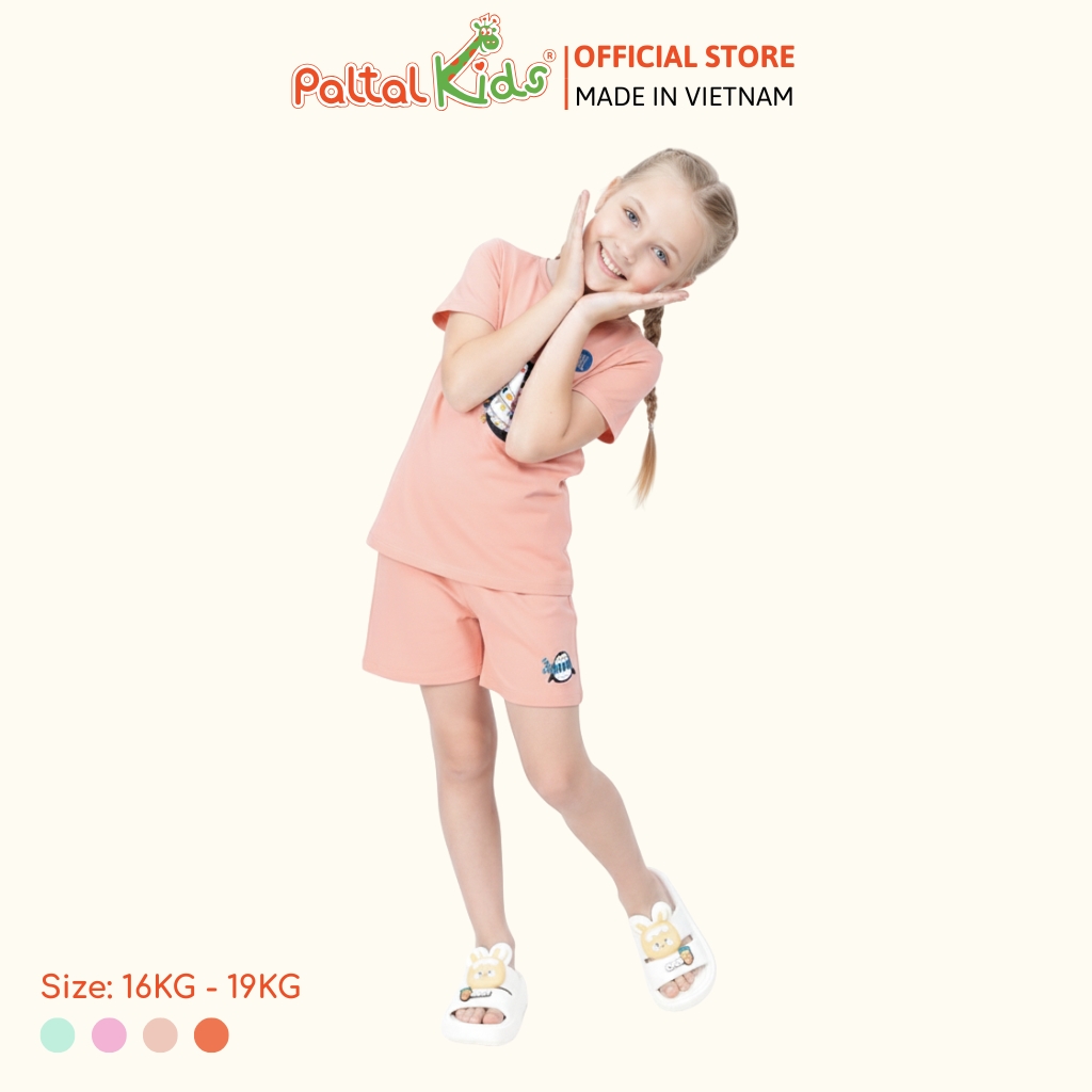 Đồ Bộ Đùi Cơ Bản Cotton Mỹ Bé Gái Cao Cấp - 025 5161 - Size 11