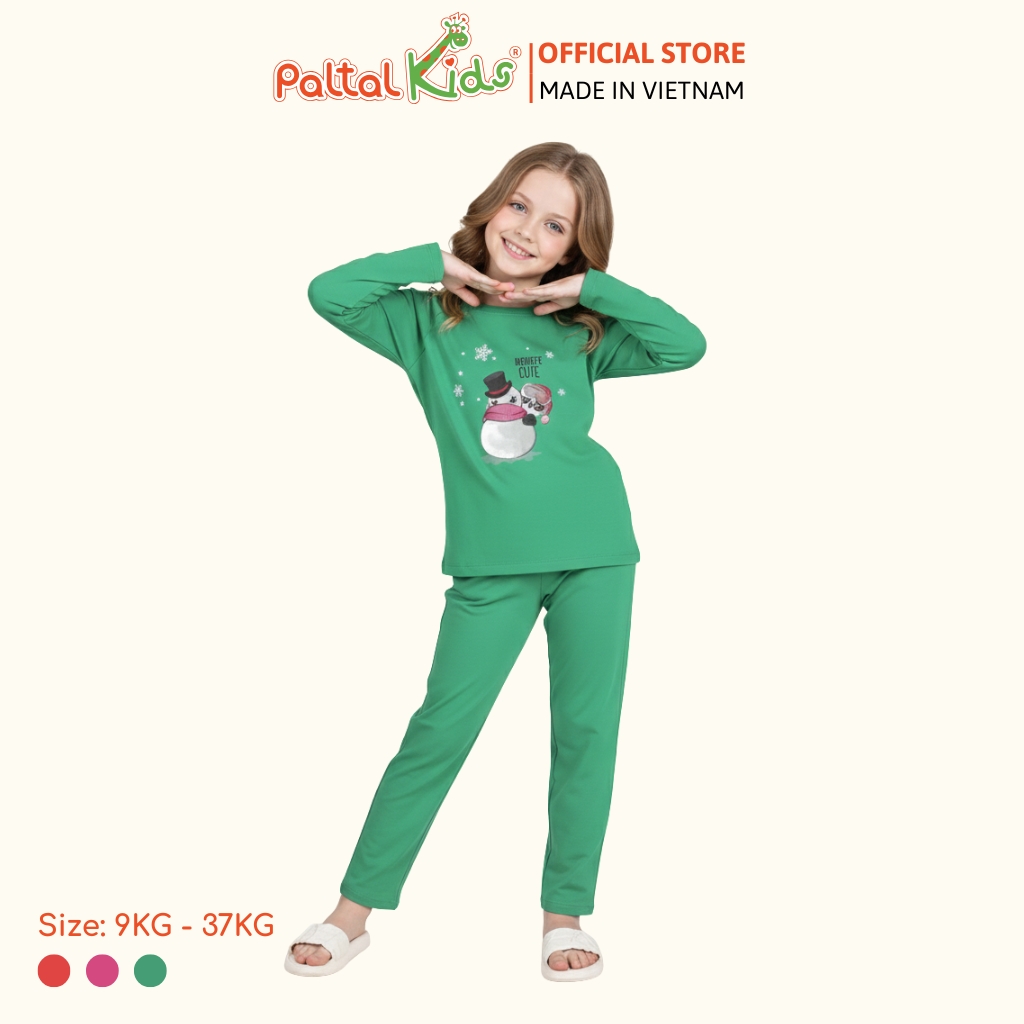 BST Mùa Đông - Đồ Bộ Tay Dài Cotton Mỹ Bé Gái Cao Cấp - 023 6037