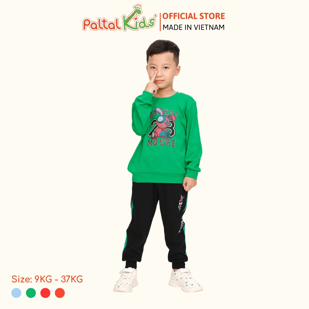 BST Mùa Đông - Đồ Bộ Dài Cotton Borib Bé Trai Cao Cấp - 223 6061