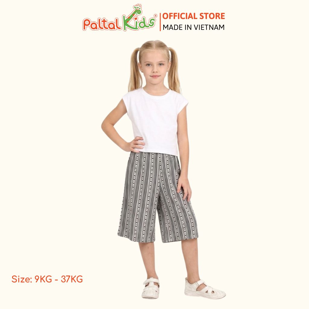 Quần Lửng Ống Suông Lanh Lạnh Bé Gái Cao Cấp - 258 8520