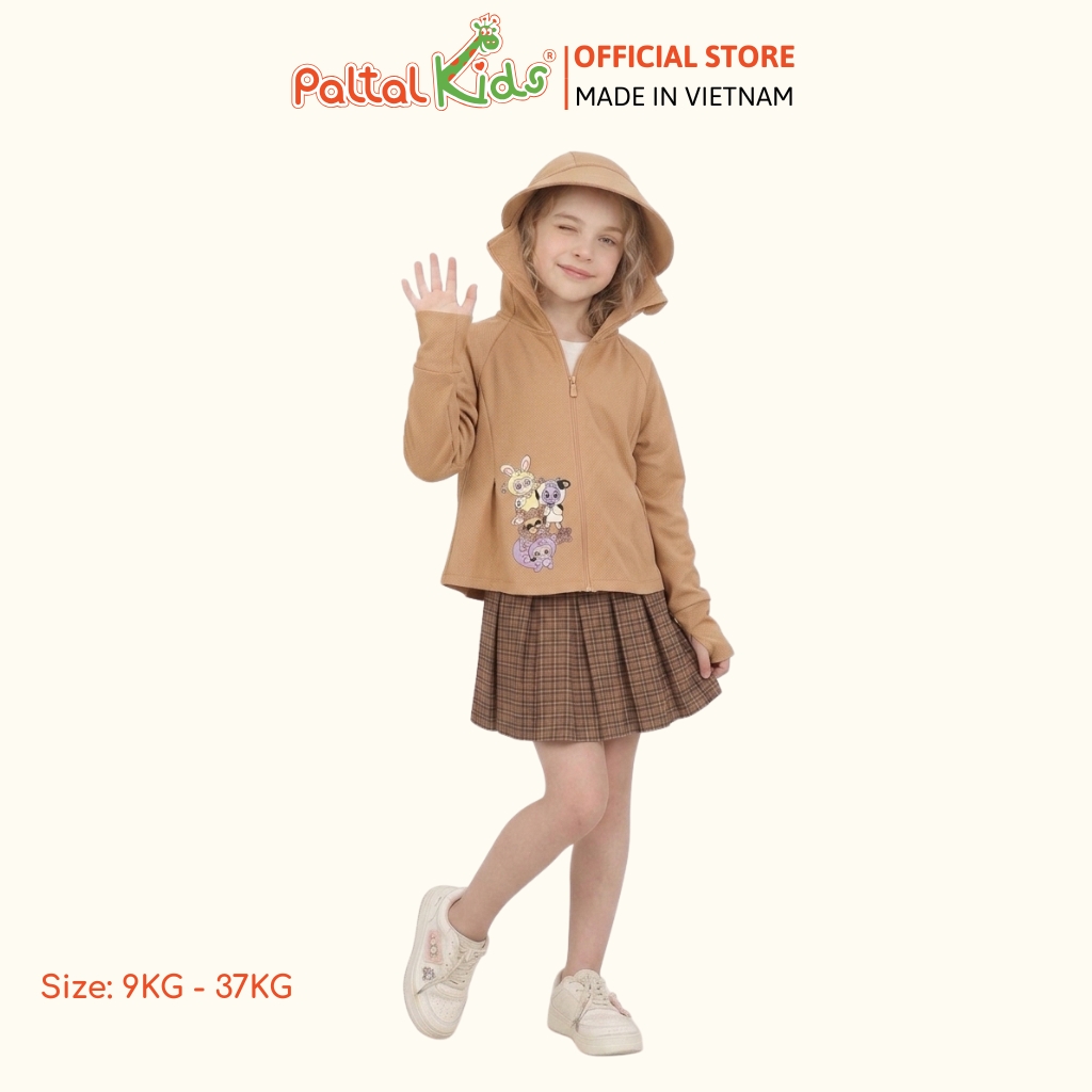 Áo Khoác Croptop Poly Chống Nắng Hình In Nhân Vật Hoạt Hình Bé Gái Cao Cấp - 311 4038
