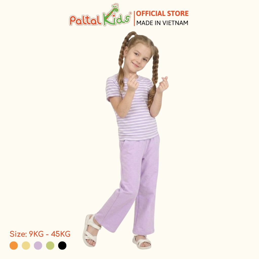 Đồ Bộ Dài Áo Dây Rút Cotton Viscose Bé Gái Cao Cấp - 023 6073