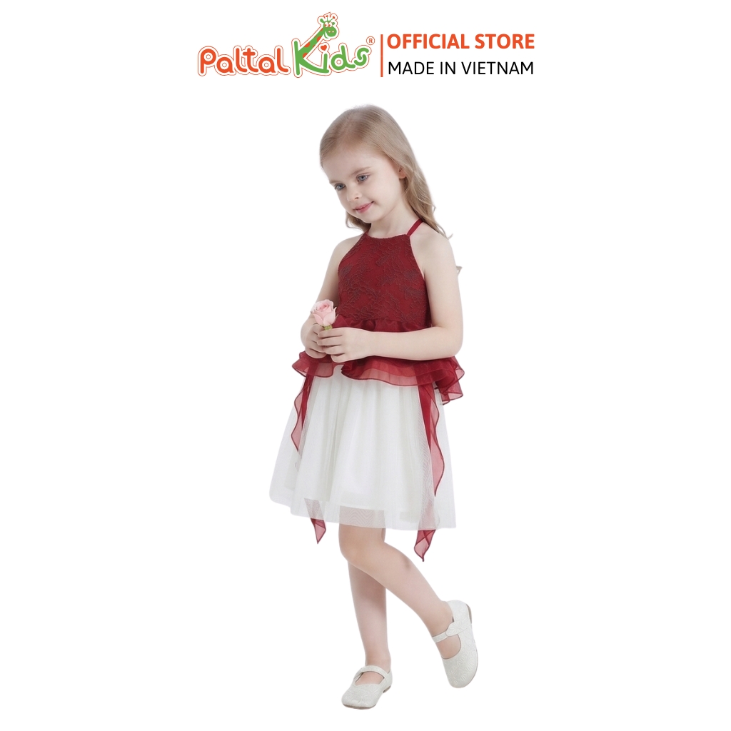 TRUNG THU 2026 - Set Yếm Thêu Đính Hoa Phối Chân Váy Phồng Bé Gái Cao Cấp
