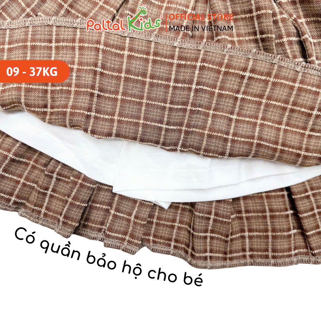 Set Áo Mix Chân Váy Caro Cotton Cao Cấp - 022 9206