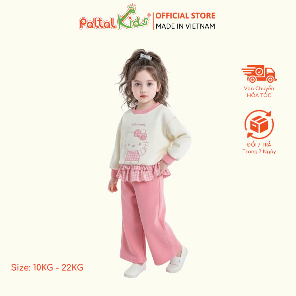 BST Mùa Đông - Đồ Bộ Tay Dài Nỉ Da Cá Bé Gái Cao Cấp - 223 6048