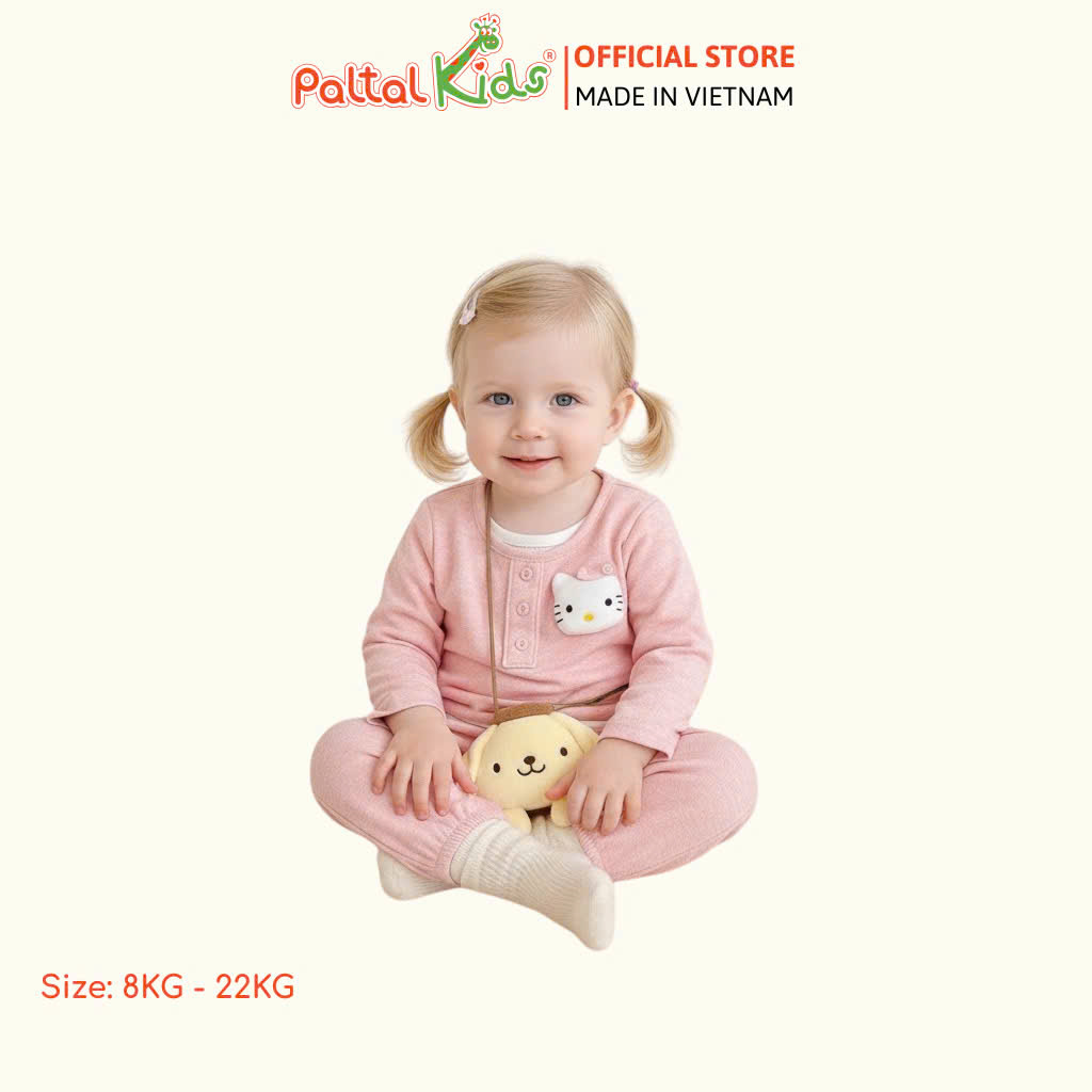 BST Mùa Đông - Đồ Bộ Tay Dài Nỉ Lông Thỏ Bé Gái Cao Cấp - 223 6049