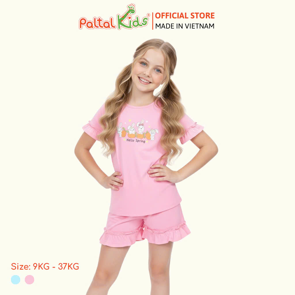 BST Mùa Xuân - Bộ Đùi Tay Ngắn Cotton Mỹ Bé Gái Cao Cấp - 025 5153