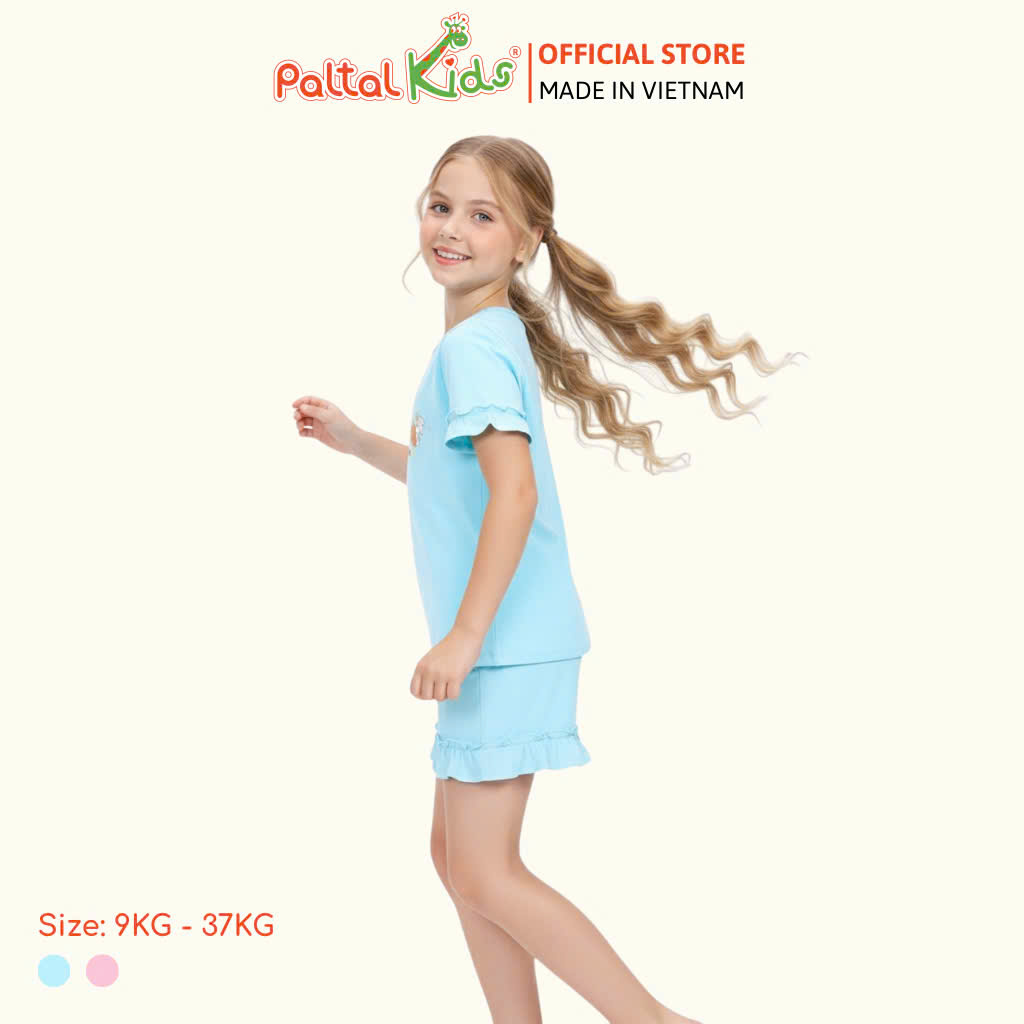 BST Mùa Xuân - Bộ Đùi Tay Ngắn Cotton Mỹ Bé Gái Cao Cấp - 025 5153