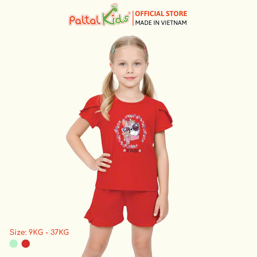 BST Mùa Xuân - Bộ Đùi Tay Ngắn Cotton Mỹ Bé Gái Cao Cấp - 025 5154