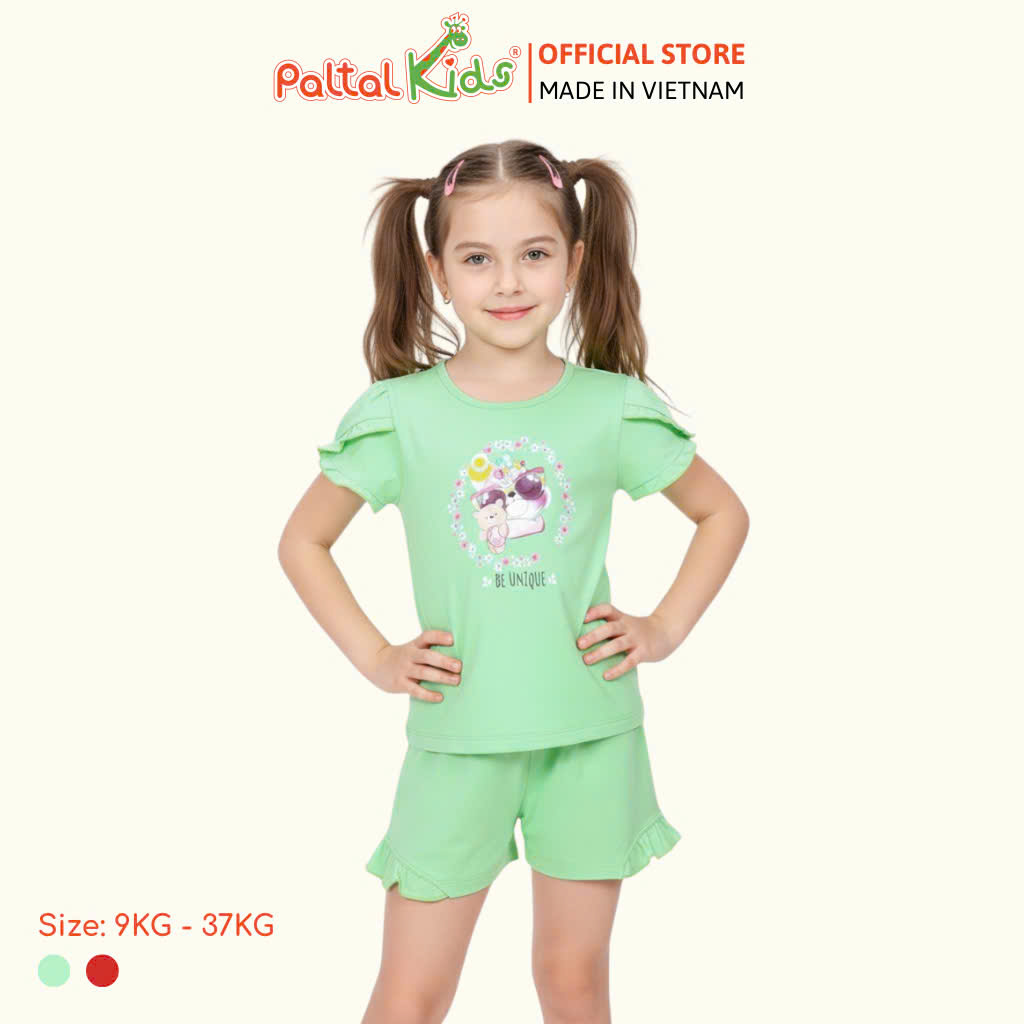 BST Mùa Xuân - Bộ Đùi Tay Ngắn Cotton Mỹ Bé Gái Cao Cấp - 025 5154