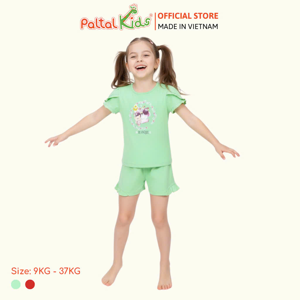 BST Mùa Xuân - Bộ Đùi Tay Ngắn Cotton Mỹ Bé Gái Cao Cấp - 025 5154