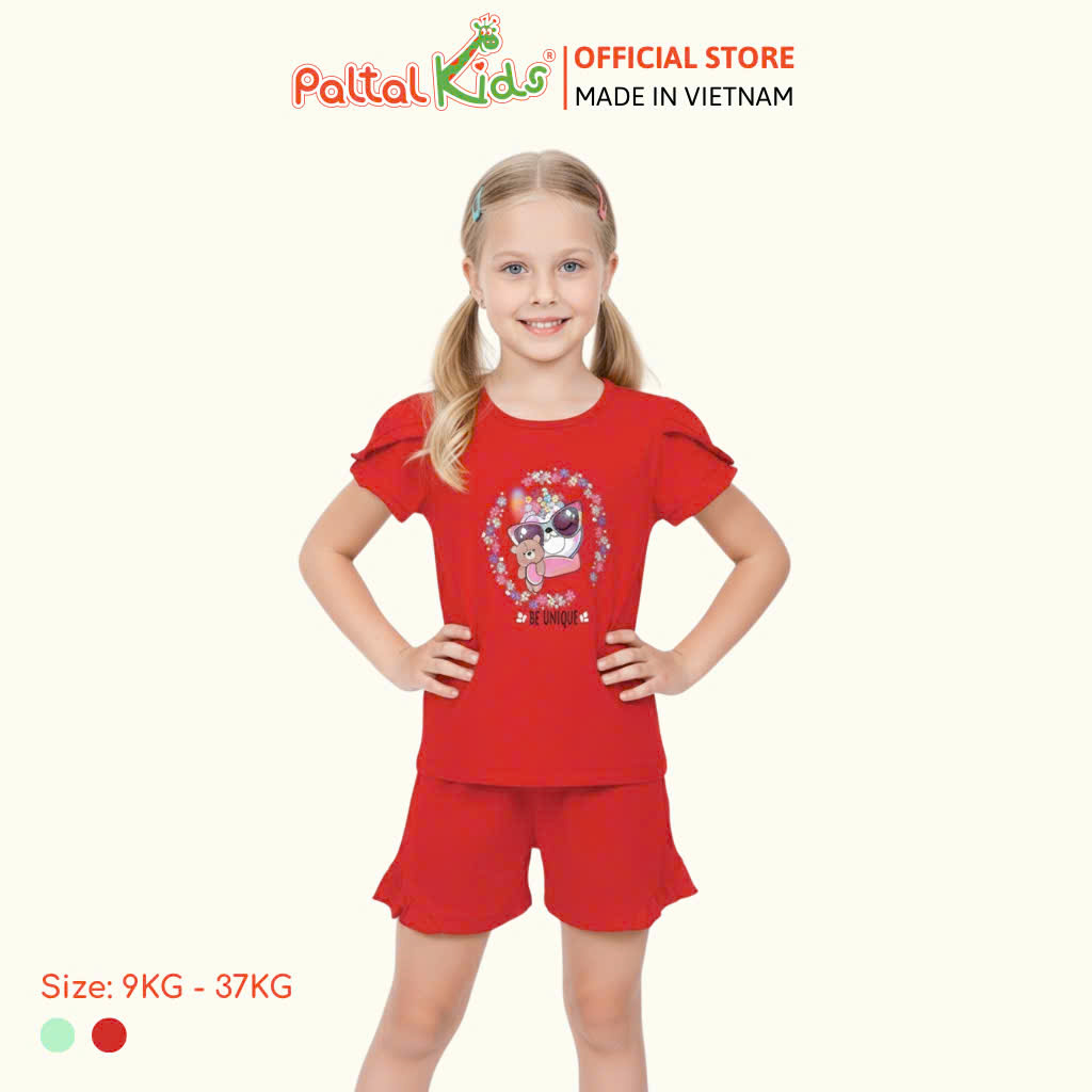 BST Mùa Xuân - Bộ Đùi Tay Ngắn Cotton Mỹ Bé Gái Cao Cấp - 025 5154