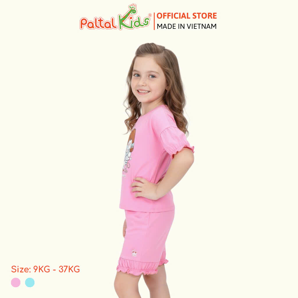 BST Mùa Thu - Bộ Đùi Tay Lỡ Cotton Mỹ Bé Gái Cao Cấp - 025 5197