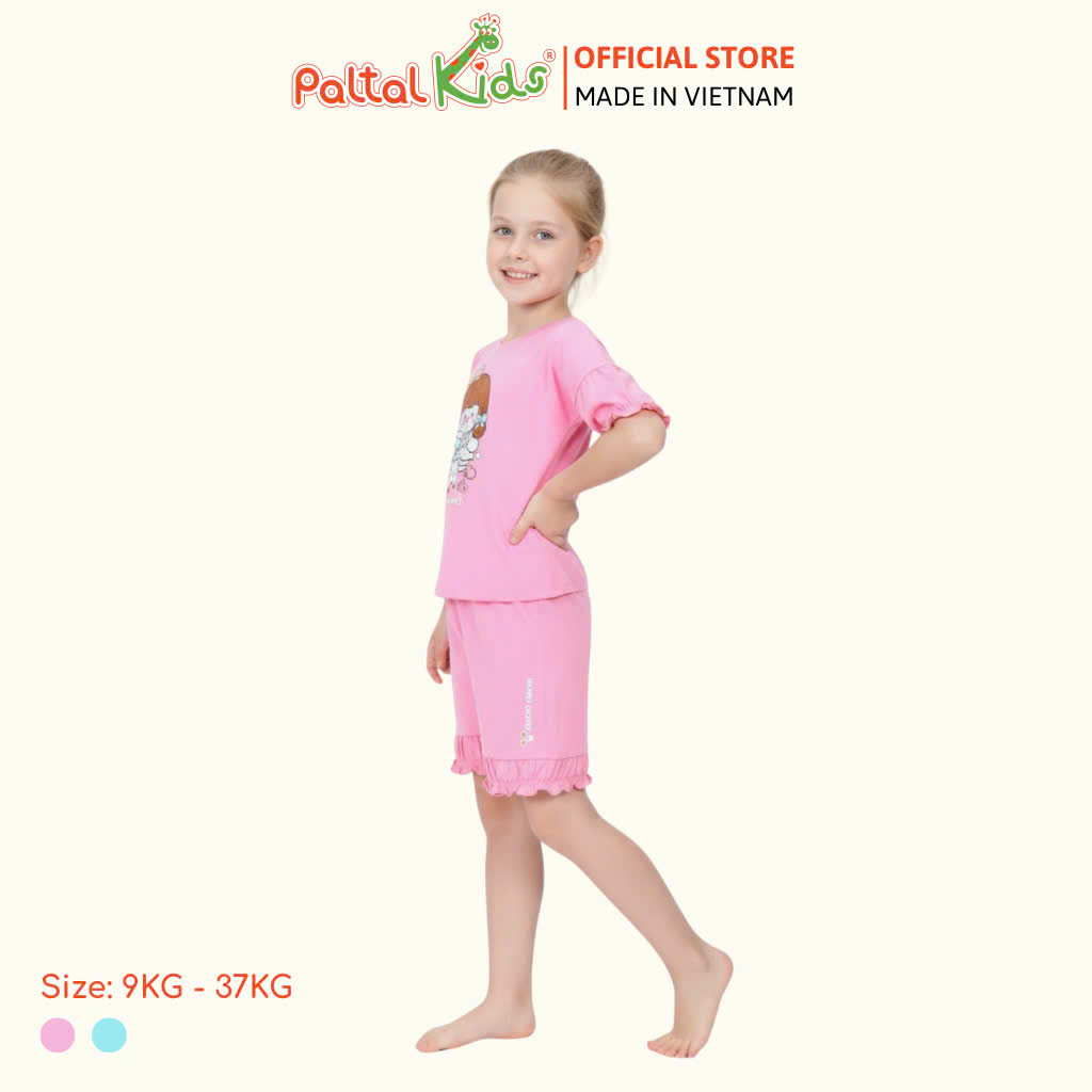 BST Mùa Thu - Bộ Đùi Tay Lỡ Cotton Mỹ Bé Gái Cao Cấp - 025 5197