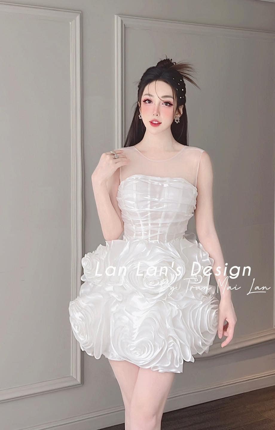 Đầm TK Ngắn Cúp Hoa