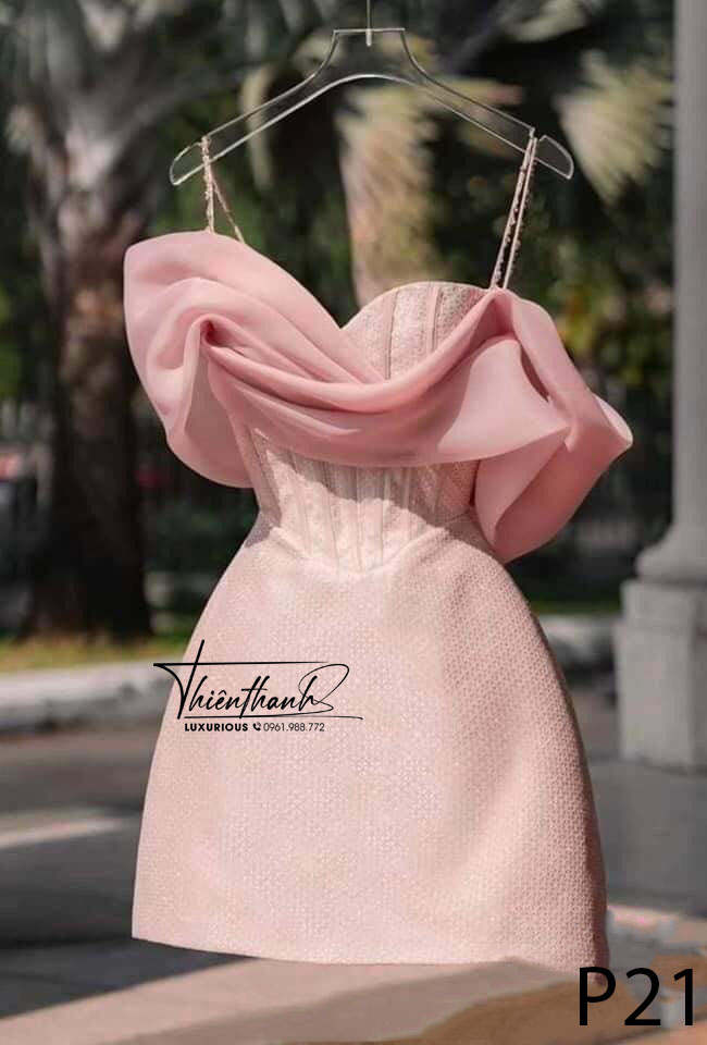Đầm TK Ngắn Hai Dây Bèo Vai