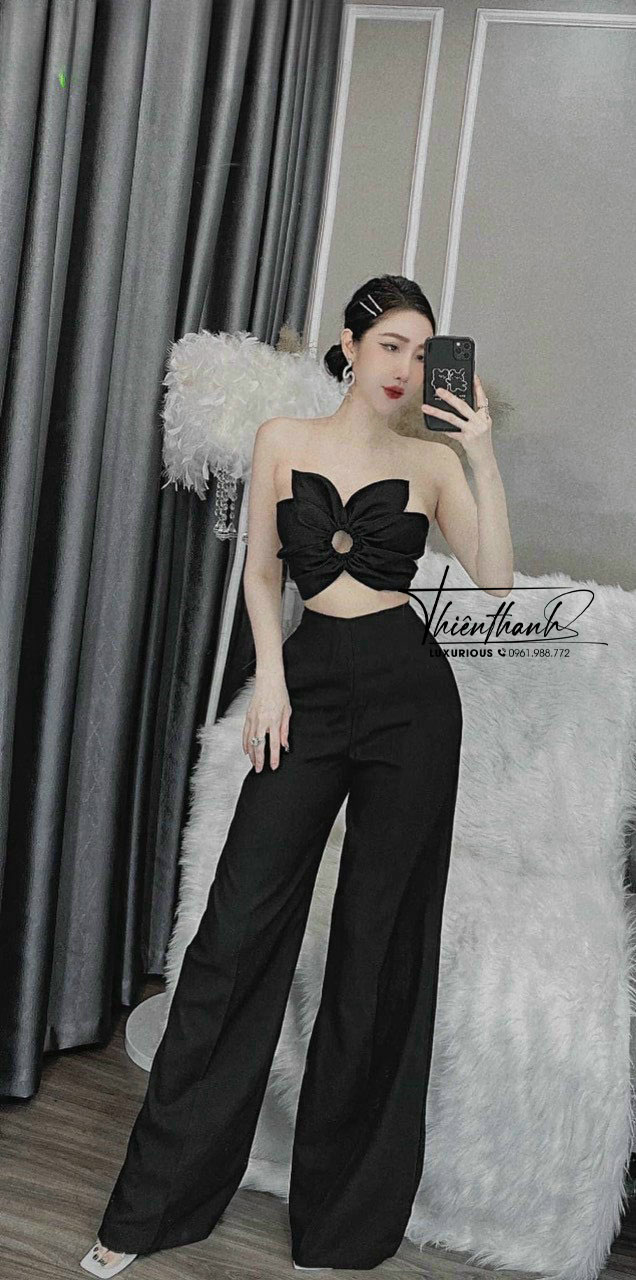 Jumpsuit Dài Sát Nách Kết Hoa