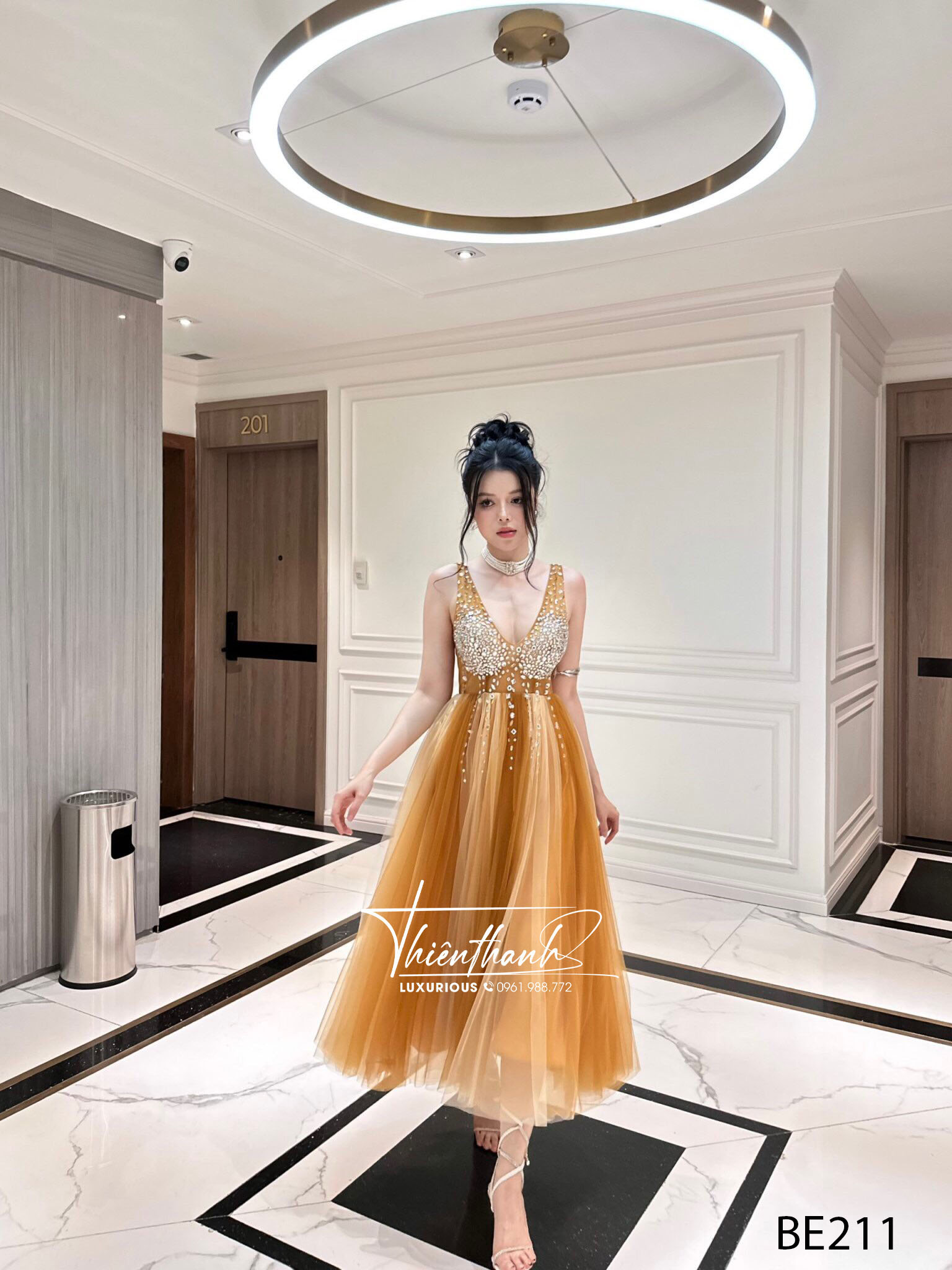 Đầm TK Amber Dài Design Đính Hạt