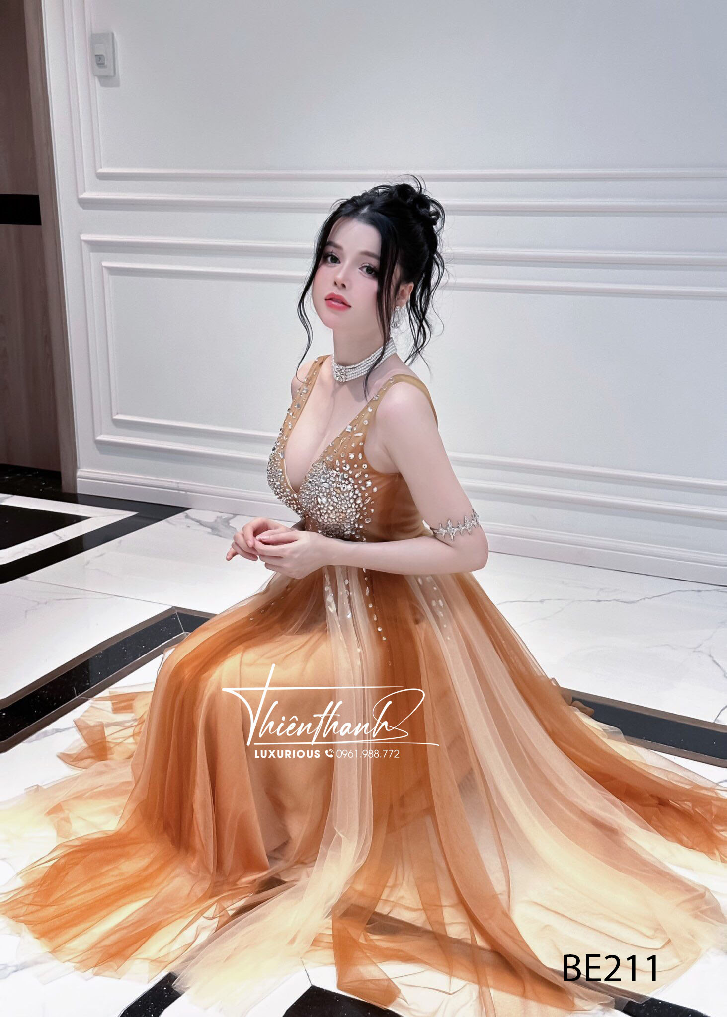 Đầm TK Amber Dài Design Đính Hạt