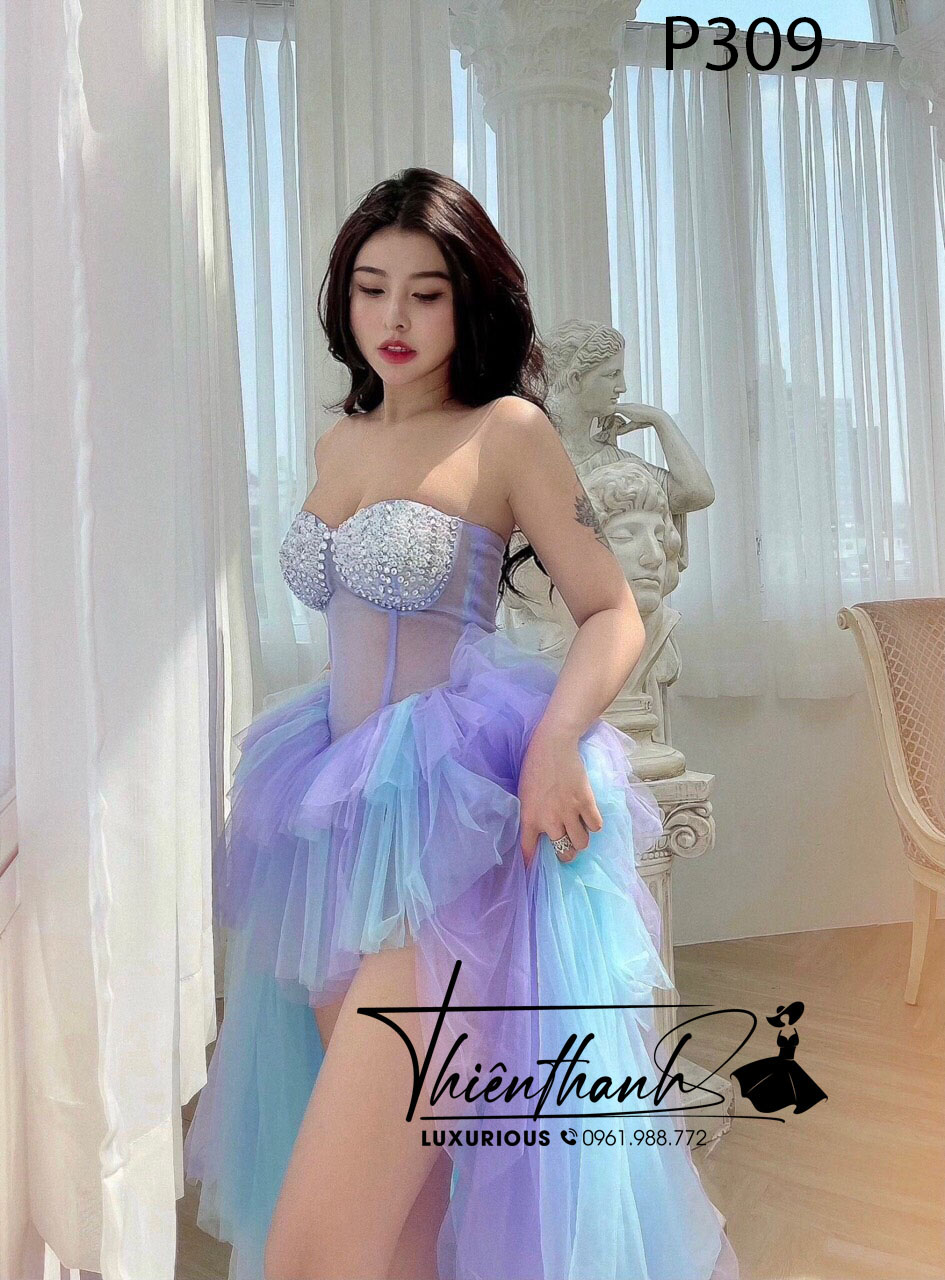 Đầm TK Dài Voan Cúp Ngực