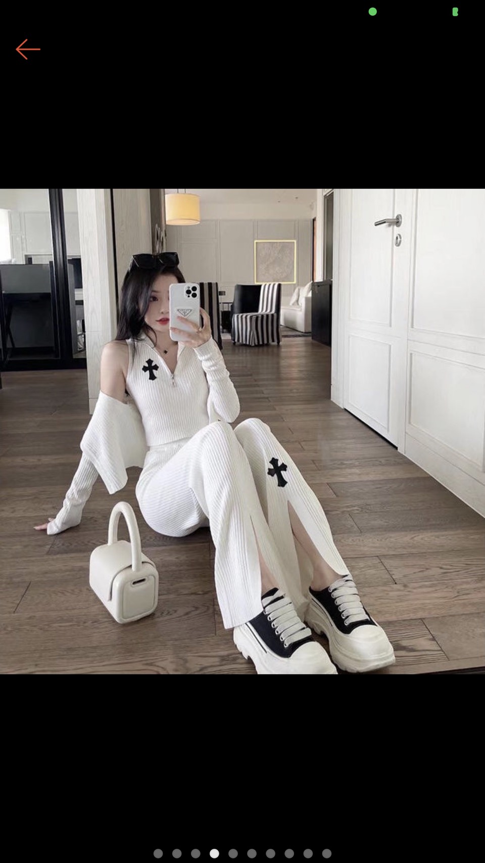 Set Len Dài 3 Món Cổ Đứng