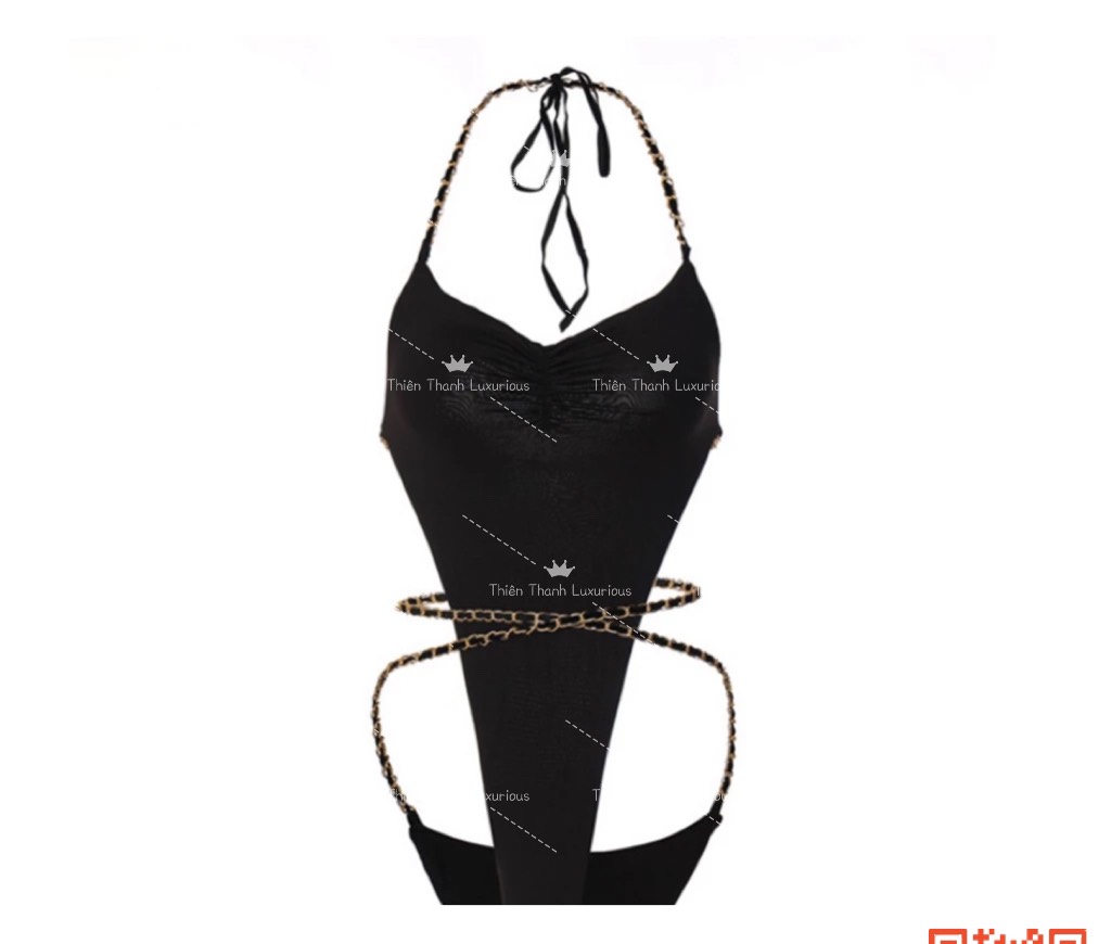 Bikini Liền Thân Dây Xích Hở Lưng