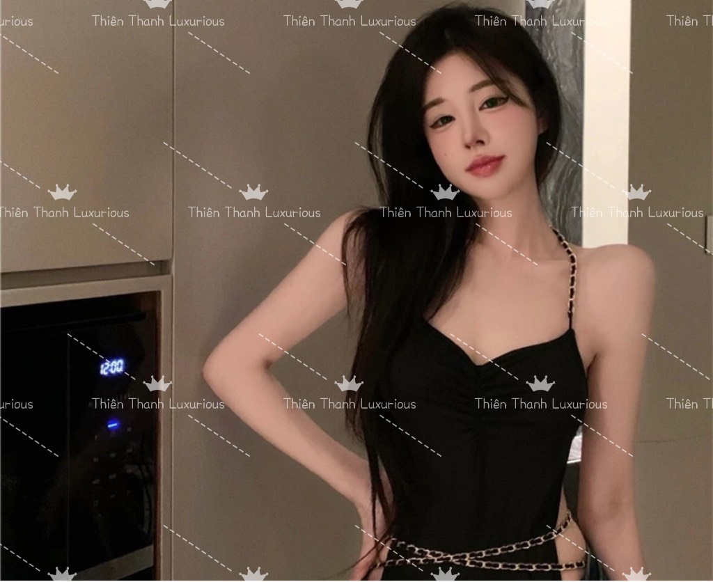 Bikini Liền Thân Dây Xích Hở Lưng