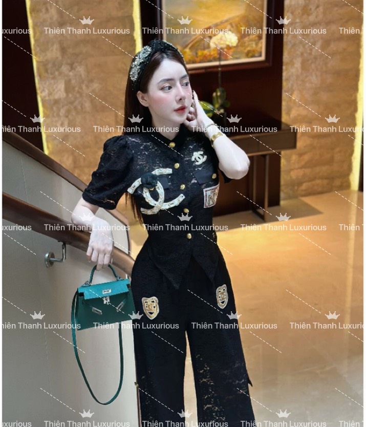 Set QCCC Dài Chanel Ren Đính Đá