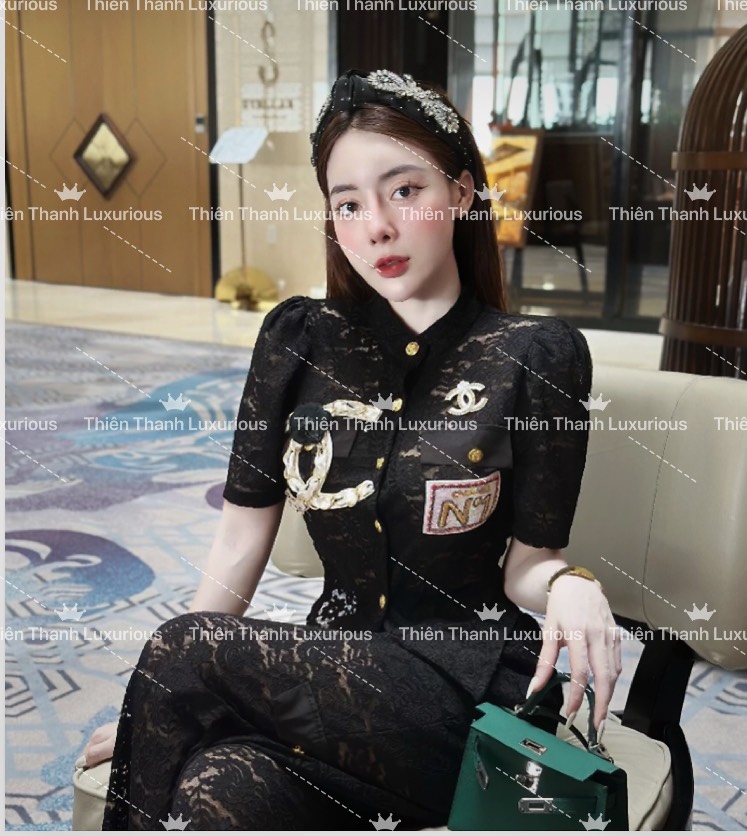 Set QCCC Dài Chanel Ren Đính Đá