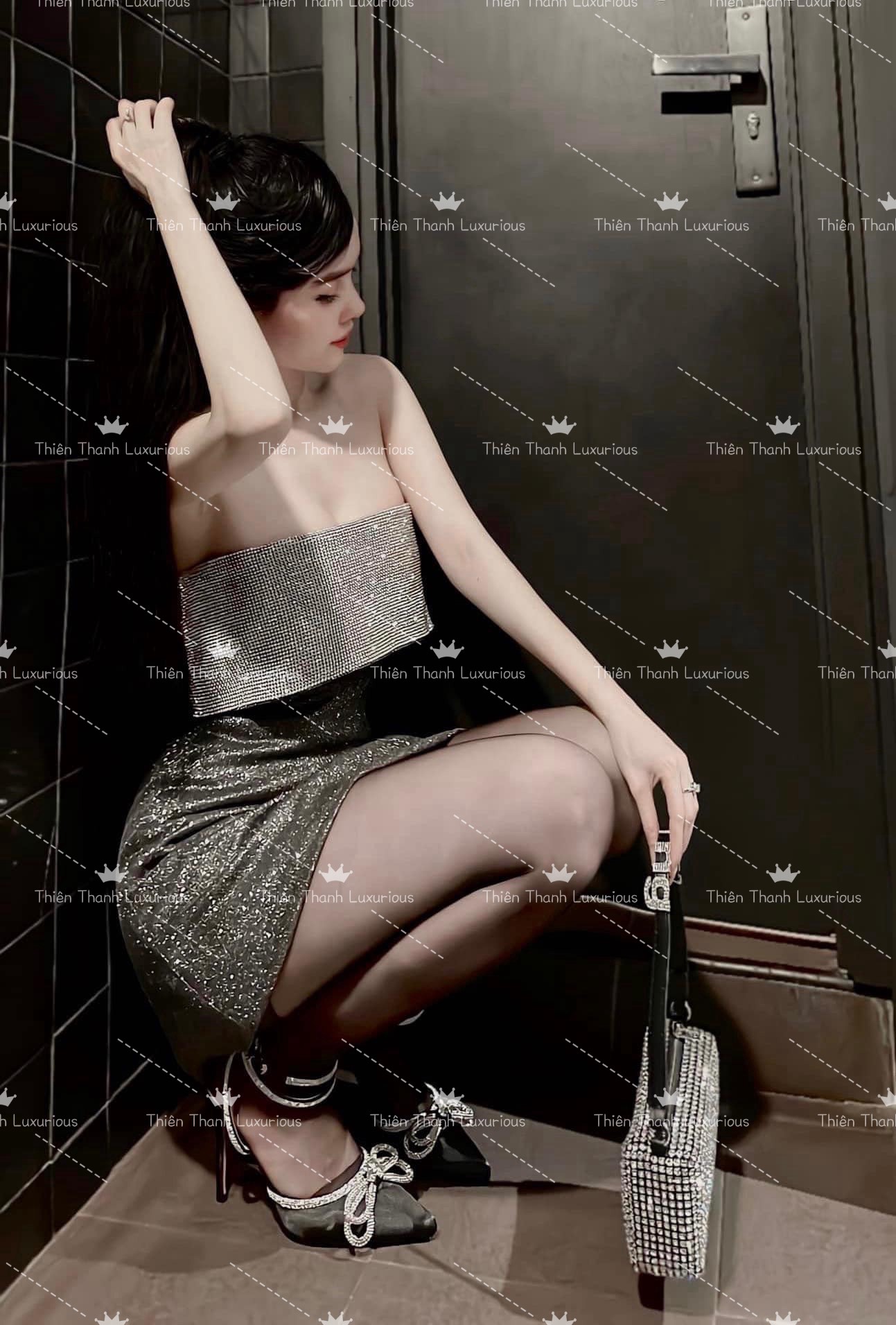Đầm TK Xoè Ngắn Kim Sa