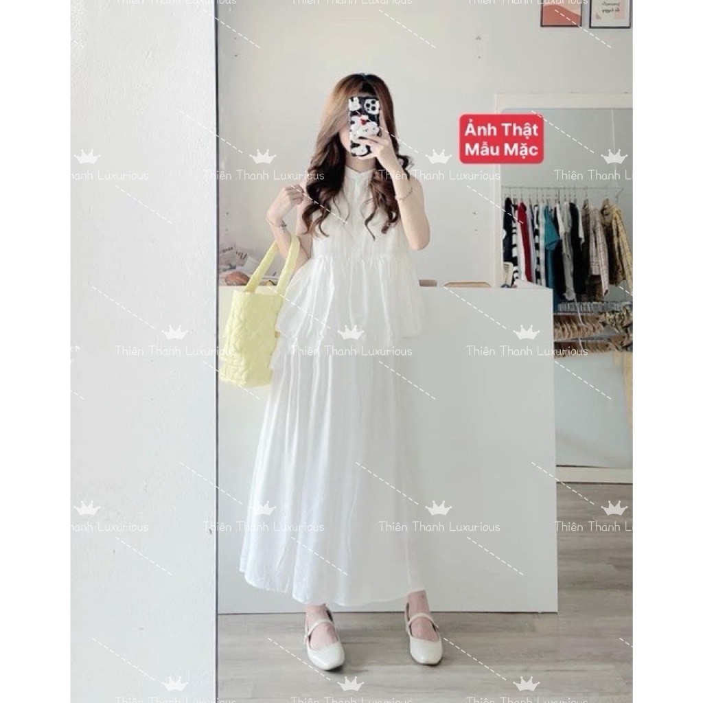 Đầm Babydoll Cổ Tròn Dáng Bom
