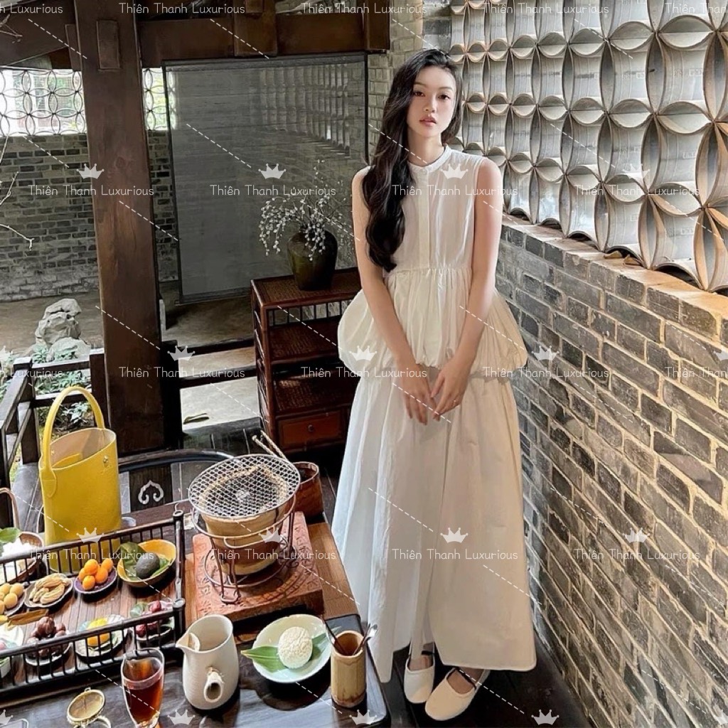 Đầm Babydoll Cổ Tròn Dáng Bom