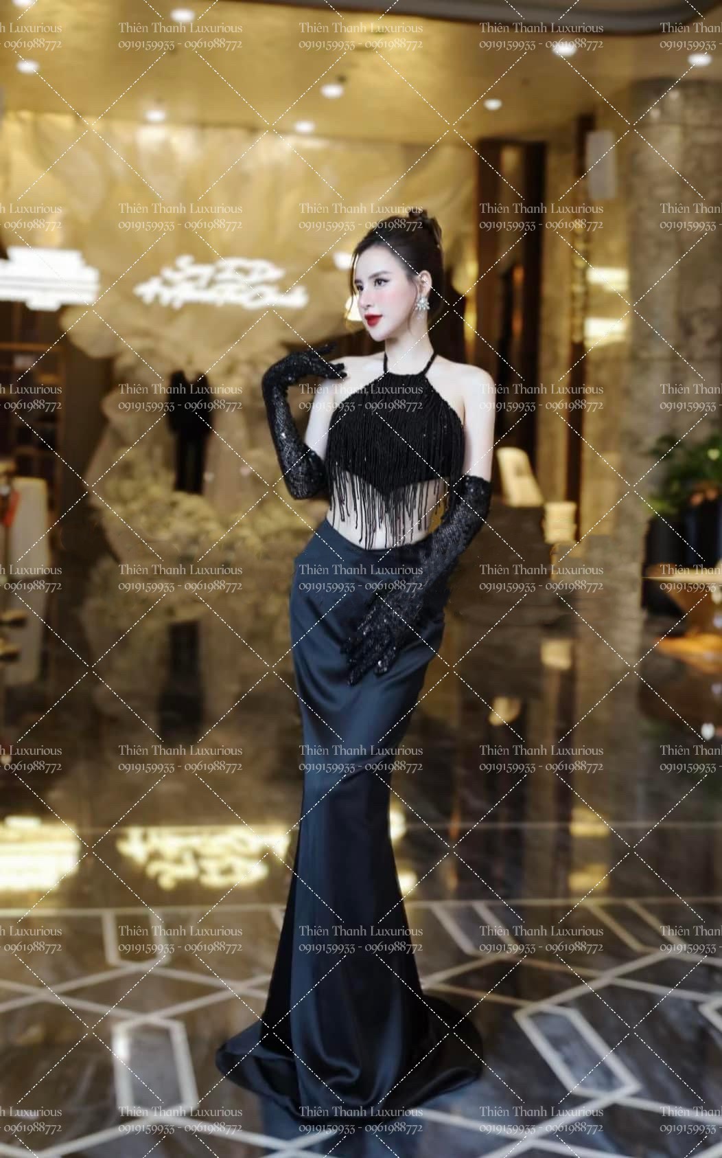 Set Yếm Tua Rua Phối Chân Váy Dài