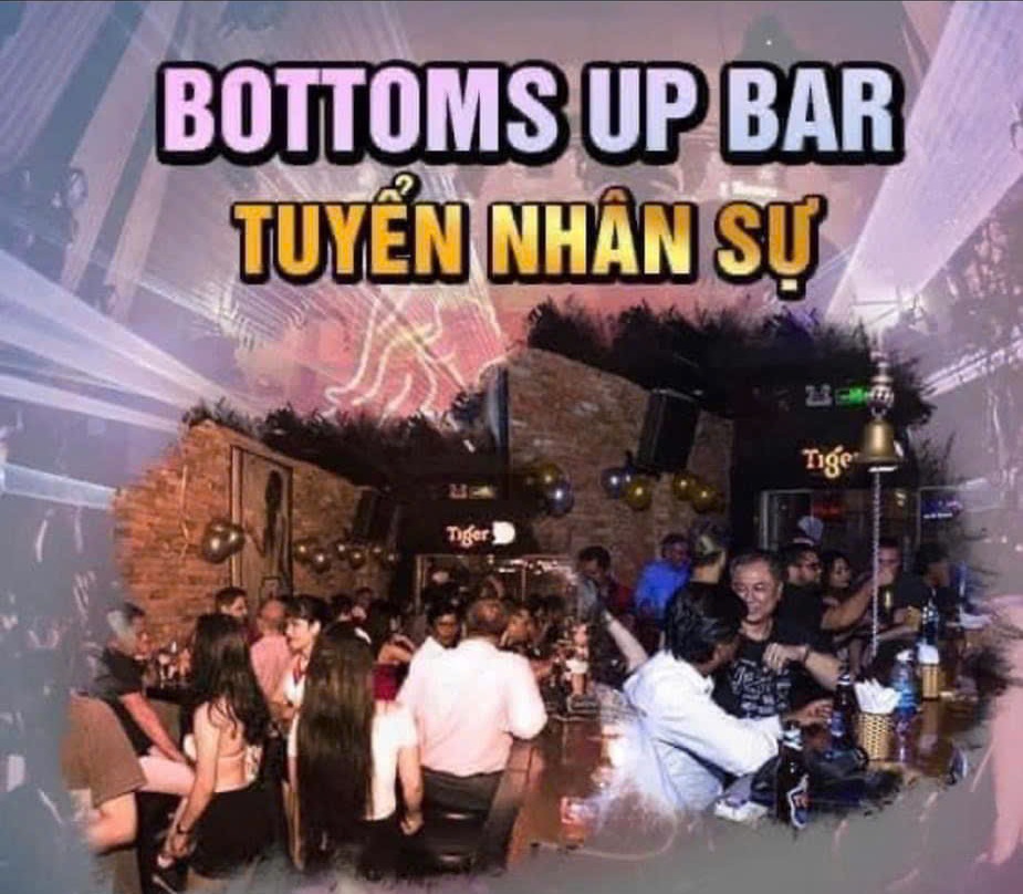 BOTTOMS UP BAR - TUYỂN DỤNG 10 NỮ PHỤC VỤ LADY