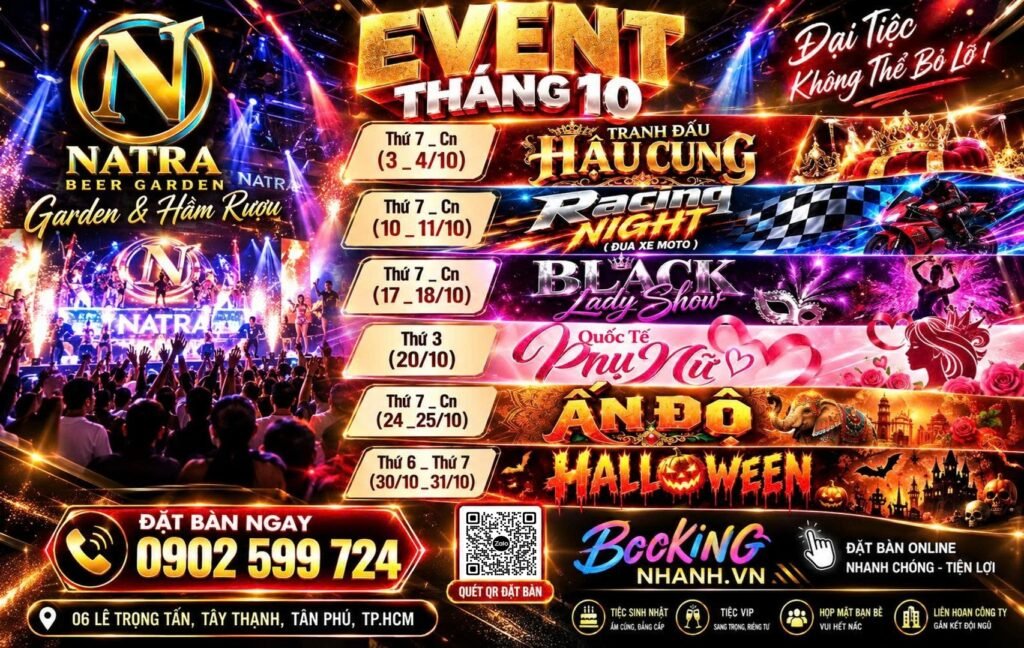 Halloween Natra Garden 30–31/10/2026: Lịch Sự Kiện Tháng 10