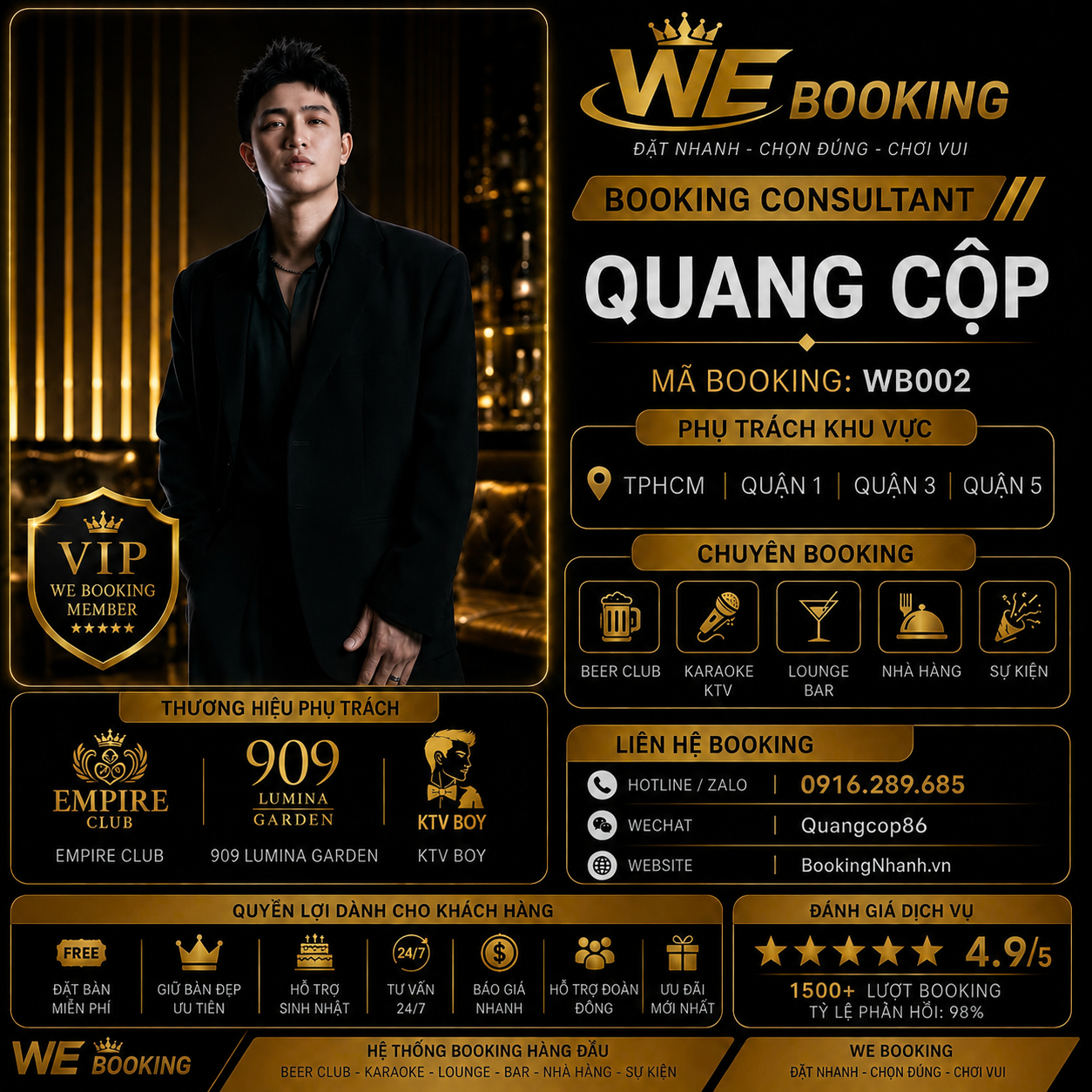 WeBooking - Quang Cộp | Chuyên Club, Karaoke KTV, Lounge & Nhà Hàng TPHCM