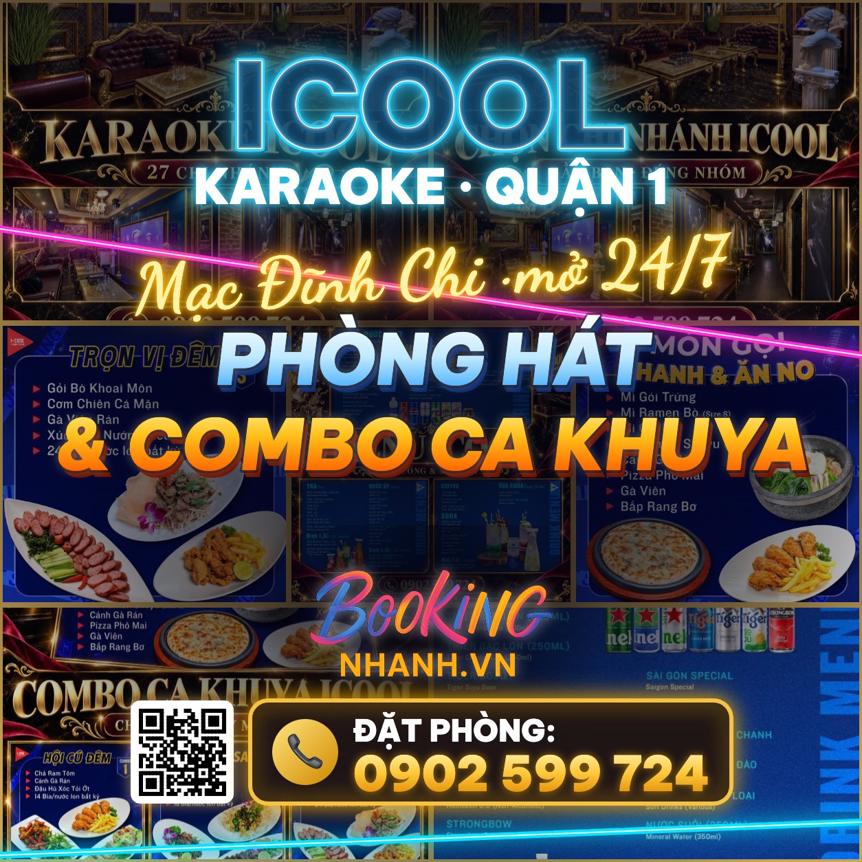 Karaoke ICOOL Quận 1: Chi Nhánh Mạc Đĩnh Chi, Phòng Hát Và Menu