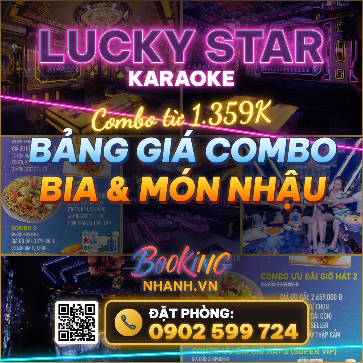 Karaoke Lucky Star Giá Bao Nhiêu? 6 Combo Bia Và Món Nhậu