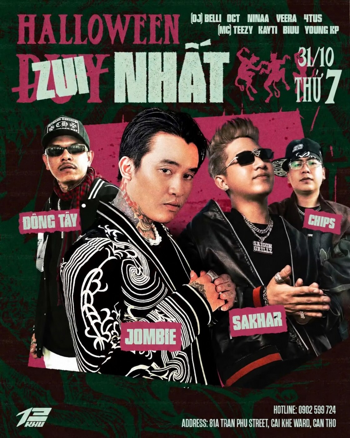 Halloween Đêm Nhất tại KHU 13 Cần Thơ 31/10: Đặt Bàn Trước