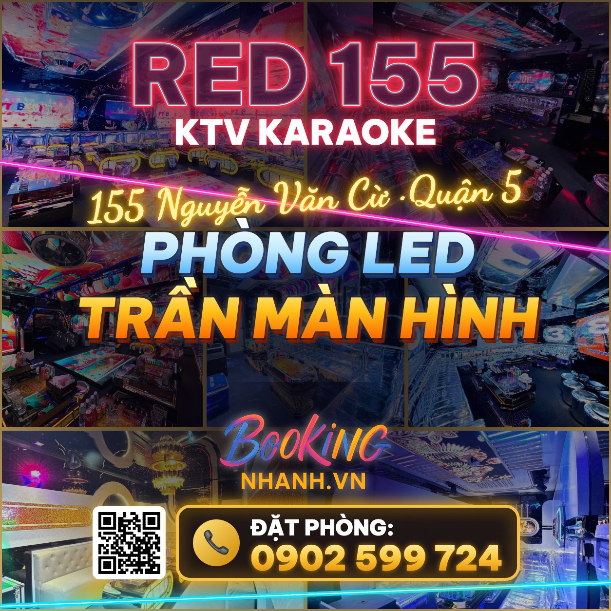 RED 155 KTV Karaoke Quận 5: Phòng LED, Giờ Mở Cửa Và Cách Đặt Phòng